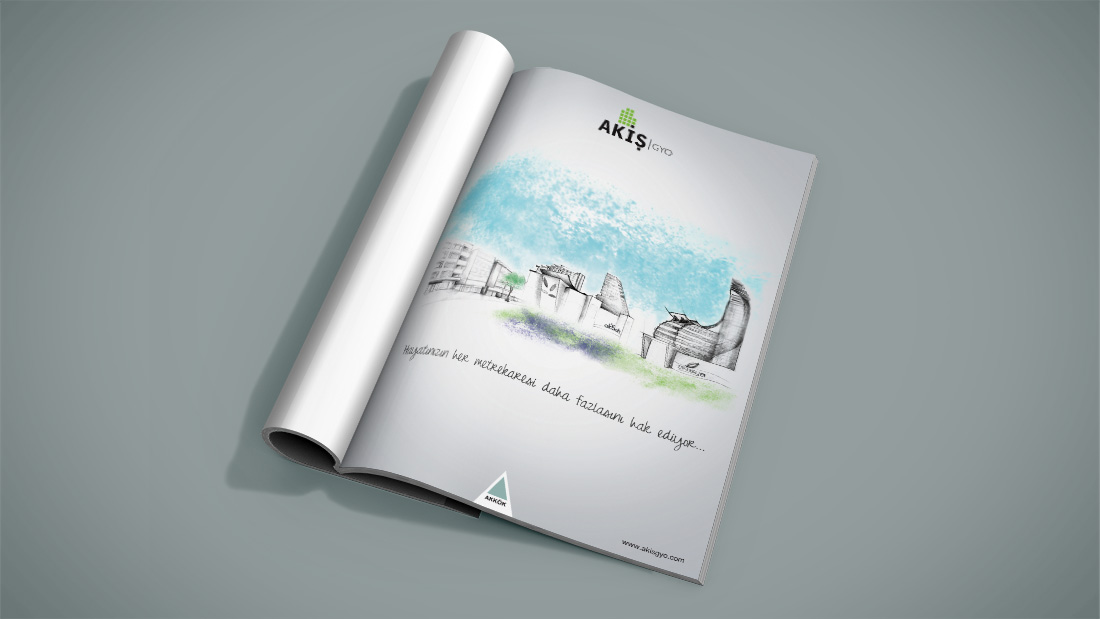 Akiş gyo basın ilanı tasarımı