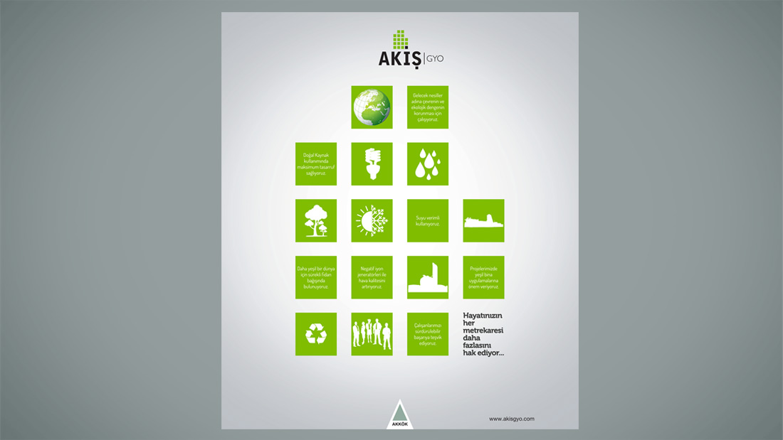 Akiş gyo basın ilanı tasarımı
