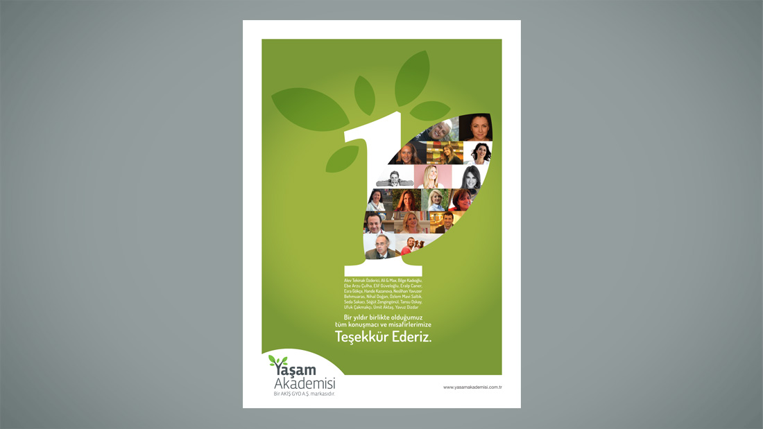 Yaşam Akademisi basın ilanı tasarımı
