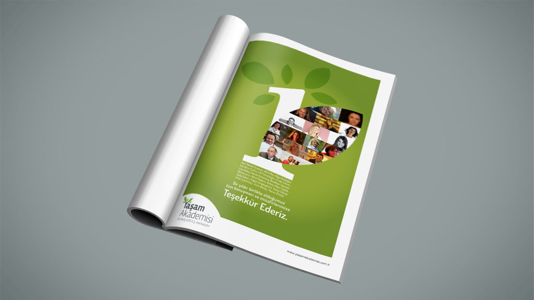 Yaşam Akademisi basın ilanı tasarımı