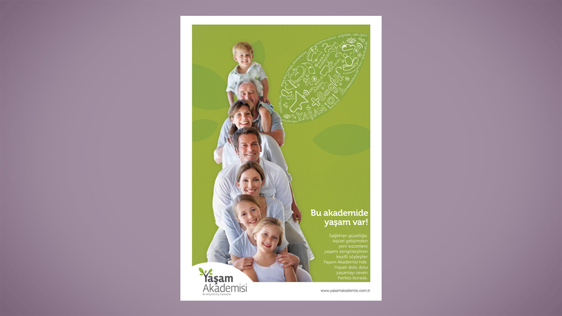 Yaşam Akademisi basın ilanı tasarımı