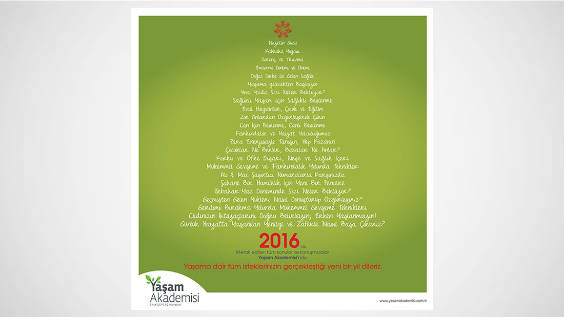 Yaşam Akademisi basın ilanı tasarımı