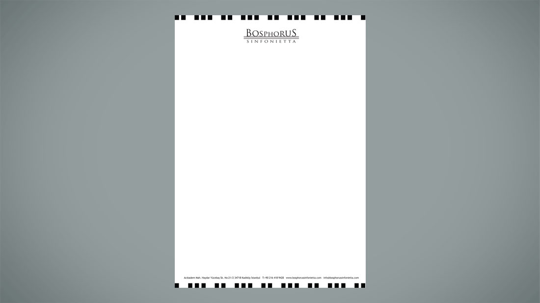 Bosphorus Sinfonietta kurumsal kimlik tasarımı