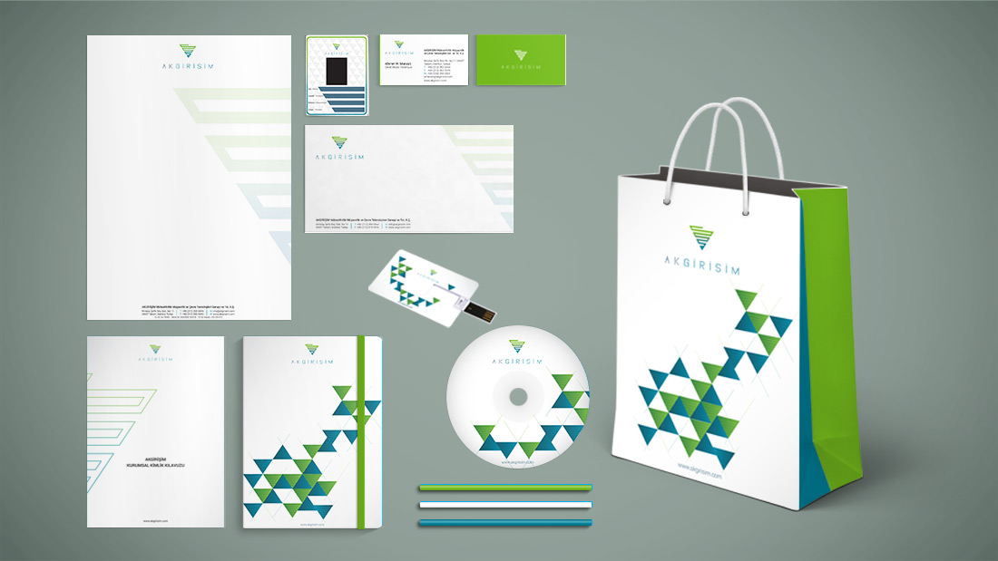 Akgirişim kurumsal kimlik tasarımı