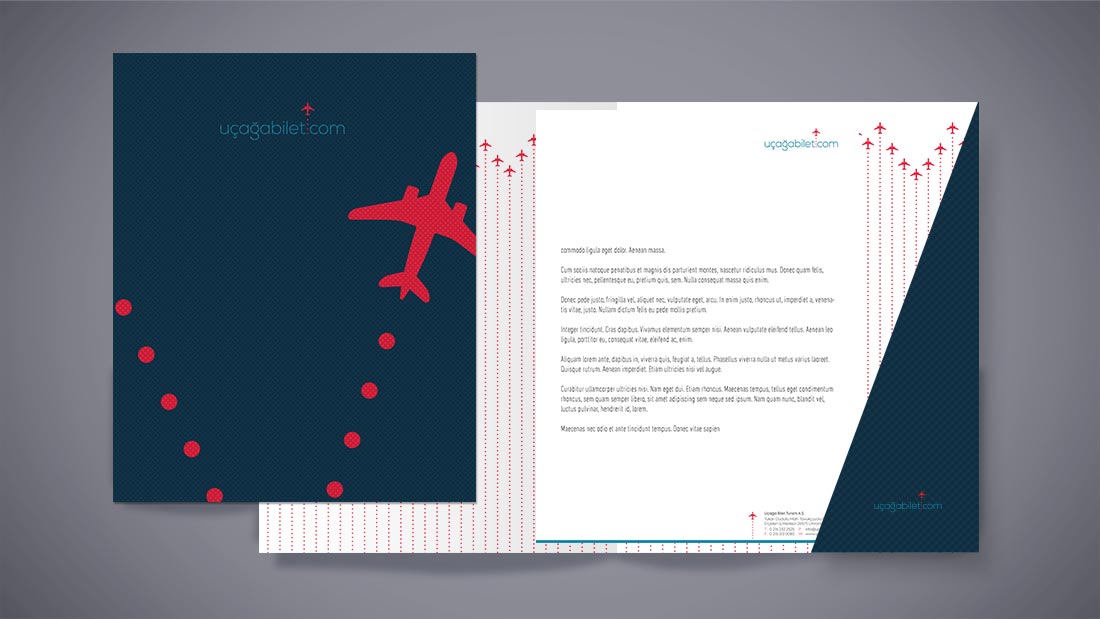 Uçağa Bilet kurumsal kimlik tasarımı