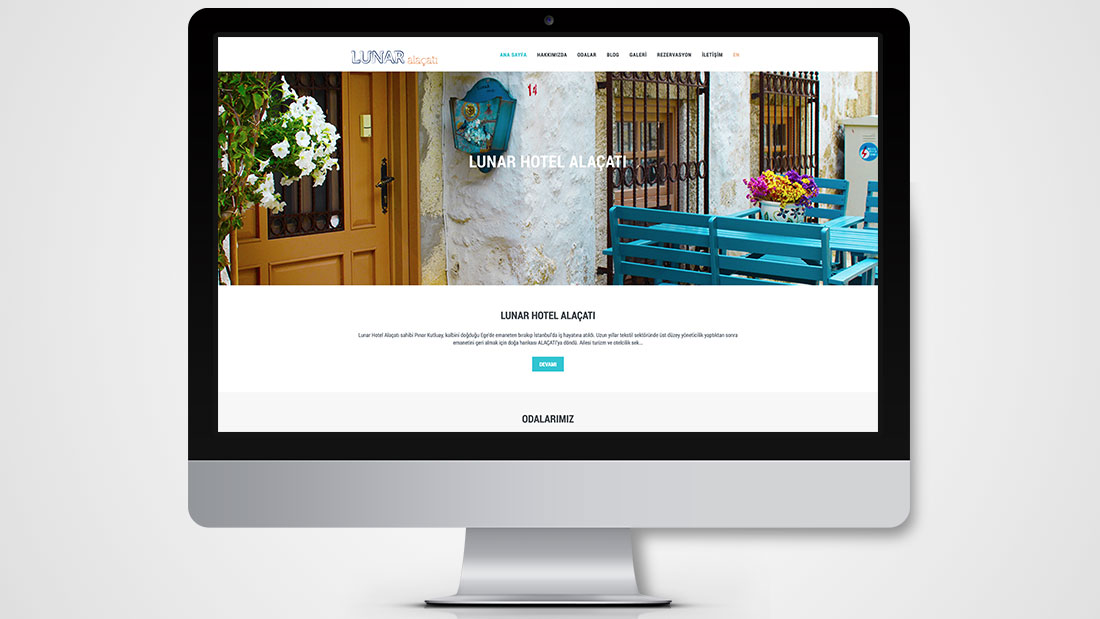 Lunar Hotel Alaçatı web site tasarımı