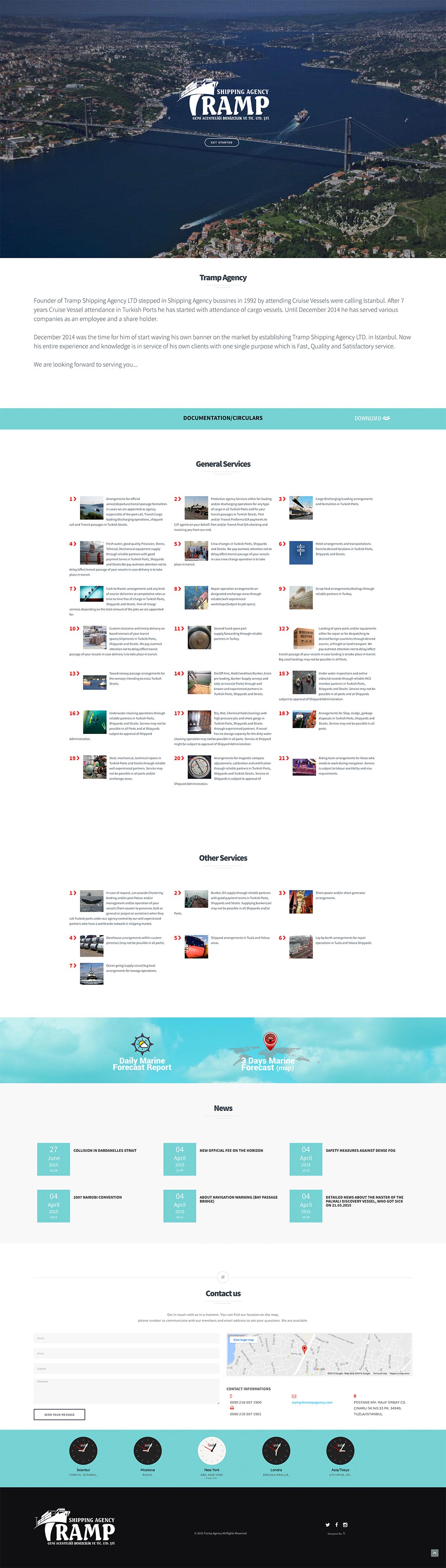 Tramp Agency web sitesi yazılımı