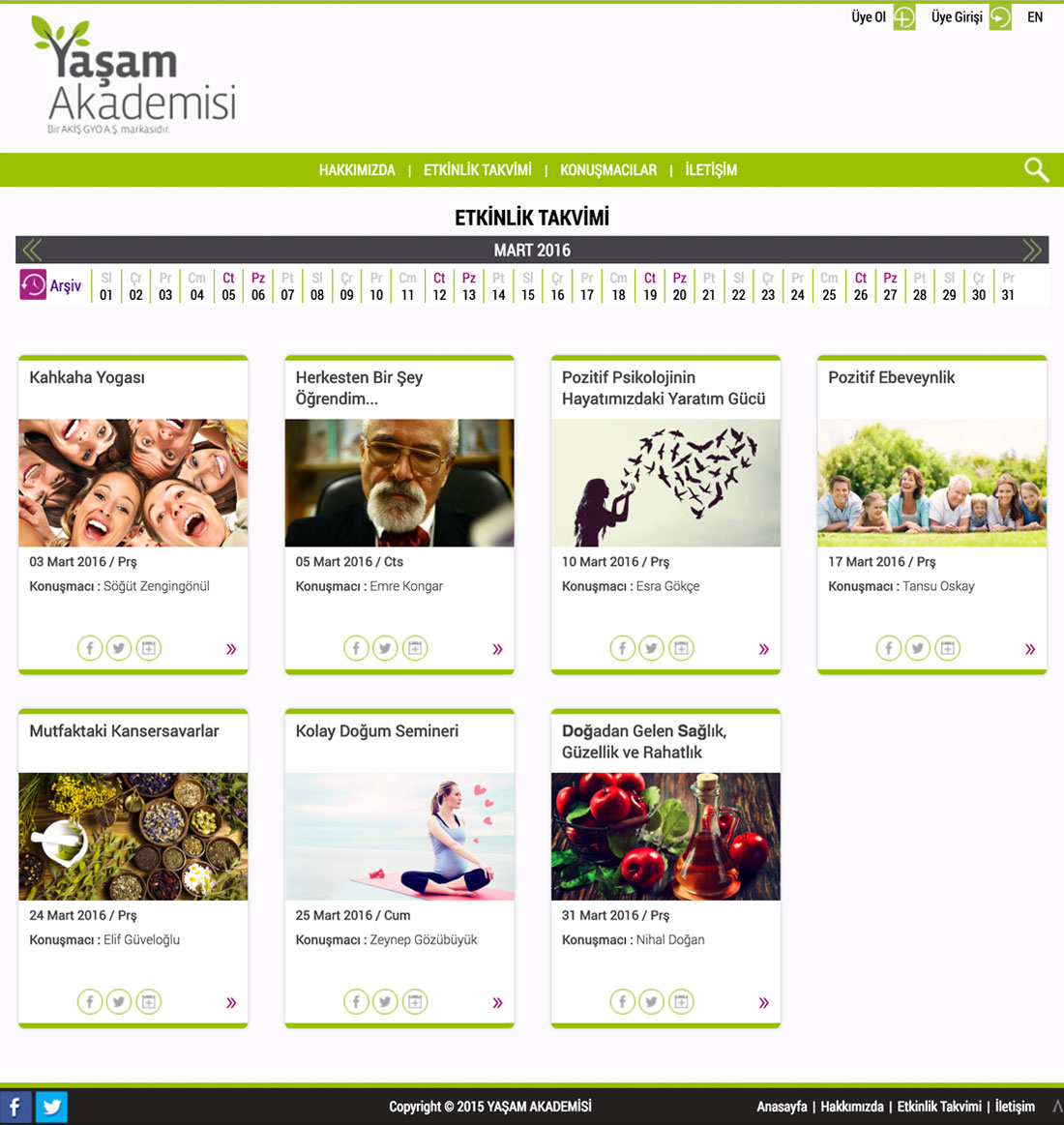 Yaşam Akademisi web site tasarımı