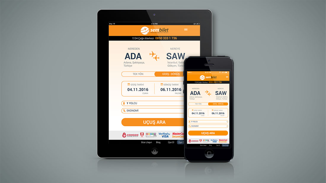 Sem Bilet mobil uygulama tasarımı