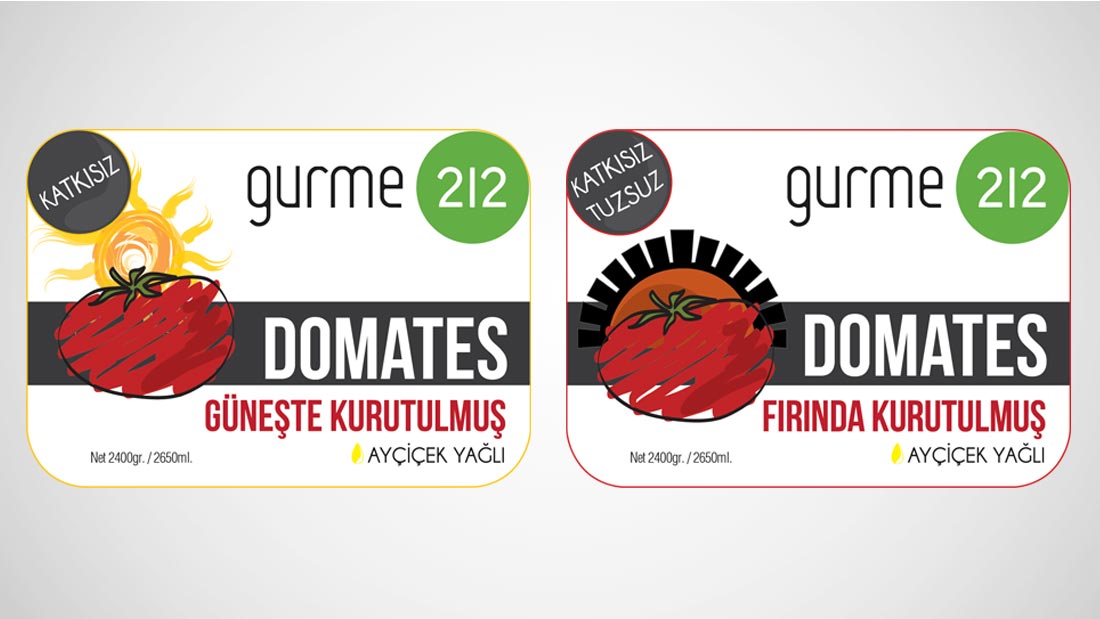 Gurme 212 etiket tasarımı