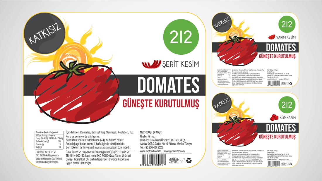 Gurme 212 etiket tasarımı