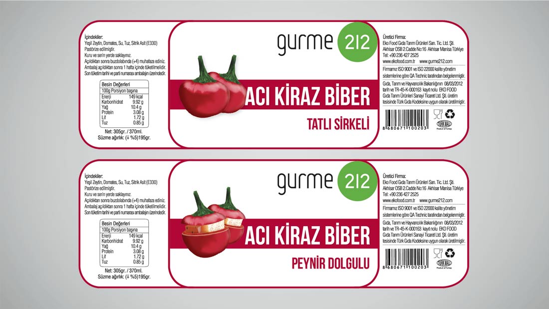 Gurme 212 ambalaj tasarımı